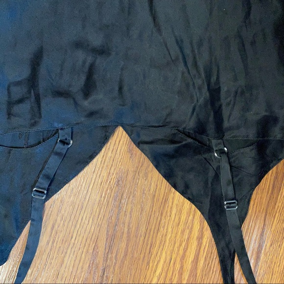 Vintage 90’s 100% Silk Dress Black Silk Slip Dress Size Small Satin Mini Dress - Picture 12 of 12